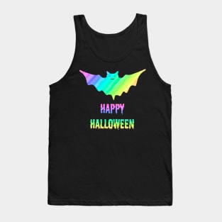 Happy Halloween Water Colour Bat Tank Top